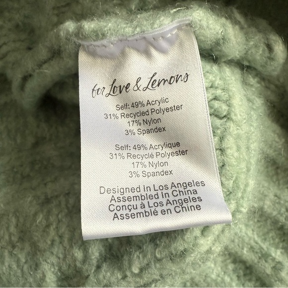 FOR LOVE & LEMONS Dominique Sweater Size Medium NWT - Picture 8 of 9